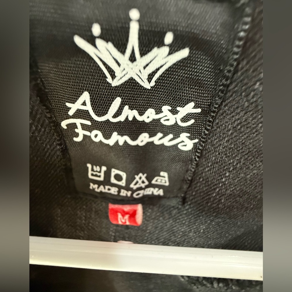 Almost Famous Black Studded Jean Jacket — Size M — NWT - Picture 2 of 13